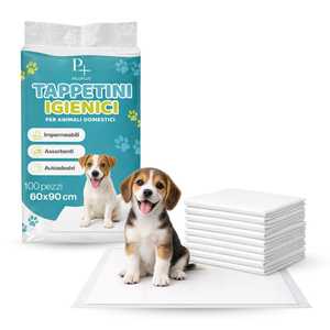 Tamponi Igienici Paluplus, 60x90 cm, Impermeabili, Assorbenti, Autoadesivi, per Animali Domestici, Confezione da 100 - Product Image 1