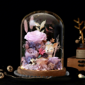 Caja de Regalo con Rosa Eterna, Color Fawn, 17x24cm, para Cumpleaños, Mejor Amiga, Novia, Navidad, San Valentín, Confesión, Exquisito Regalo - Product Image 1