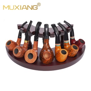 Muxiang Wooden <b>Pipe</b> <b>Stand</b> 7 Position Tobacco <b>Pipe</b> Holder Display Rack For Smoking <b>Pipes</b> - Product Image 3