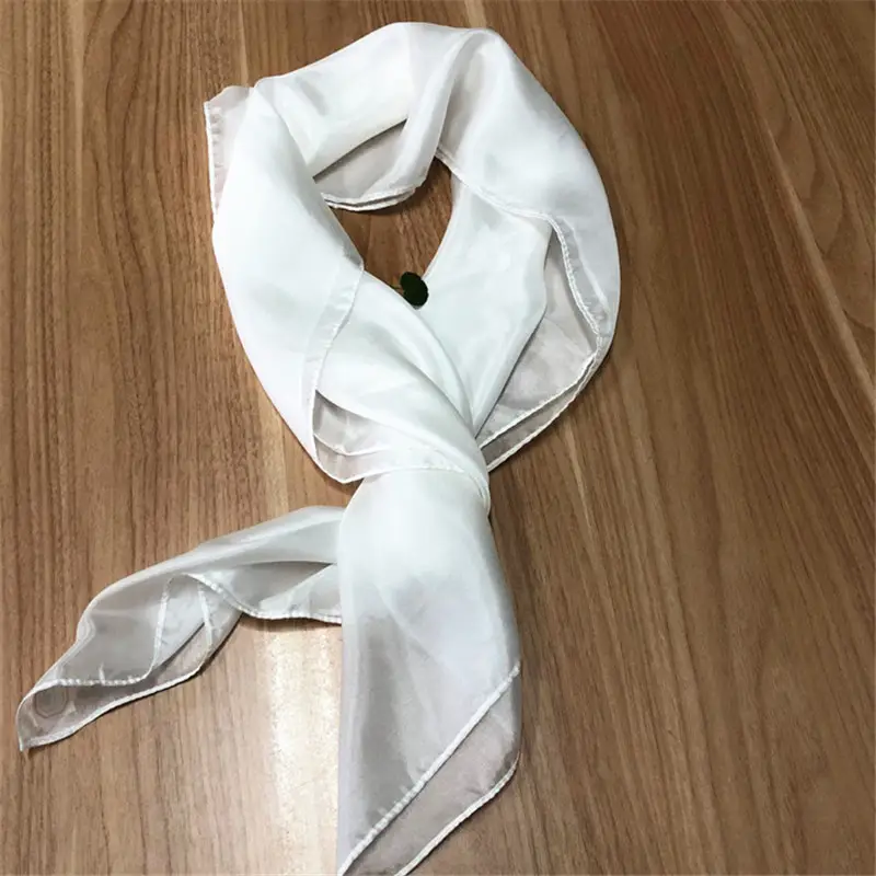 100% Pure Silk Pongee Square Scarf for Embroidery with Vintage Natural color Without Dye DIY Painting