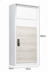 New Arrival Customized Free Standing Delivery Box Galvanized Steel Outdoor Waterproof 150L Parcel Drop Box Digital <b>Smart</b> <b>Lock</b> WP - Product Image 2