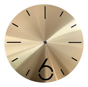 Maßge schneiderte Uhr Teile Golden Clock Aluminium Zifferblatt