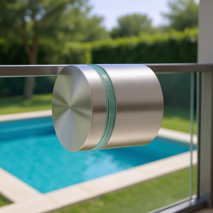 Pince à verre en acier inoxydable 316 réglable de 0,31 à 0,62 pouces pour montage sur balcon, piscine, escalier - Product Image 2