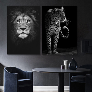 <span class=keywords><strong>Peinture</strong></span> américaine <span class=keywords><strong>moderne</strong></span> sur toile d'animal noir et blanc Décoration de la maison avec de l'huile sur l'éléphant Lion <span class=keywords><strong>Girafe</strong></span> Zèbre pour la décoration intérieure - Product Image 1