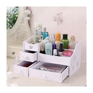 Wholesale Creative Decorative Desktop Stationery Organizer Multifunctional Countertop Drawer Storage Box Cosmetic Skin Care