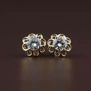 Contemporary Lab Grown Diamond <b>Earrings</b> for Women <b>Silver</b> 10K Gold 14K Gold 18K Gold Elegant Accessories - Product Image 1