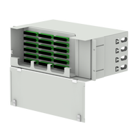 Bingkai distribusi optik putar 19 inci 12-96 Core Panel Patch FTTH menampilkan konektor SC FC dipoles UPC Fiber Optic