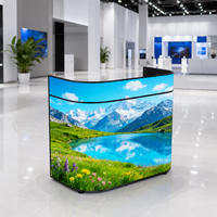 Pantalla LED Curva Personalizada para Mostrador de Recepción P1.86 P2 P2.5, Pantalla a Todo Color para Interiores, para Hoteles, Bares y Centros Comerciales