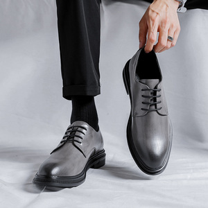 Zapatos de Vestir Casuales de Negocios para Hombre, Estilo Británico, de Caña Alta, Puntiagudos, de Verano, Tallas Grandes, Cómodos, Transpirables, de Cuero Genuino - Product Image 2