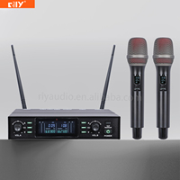 Système de micro sans fil double portatif LG-780DSP 2 canaux avec rétroaction et écho, UHF 600-690 MHz, véritable diversité, pour scène, église, conférence