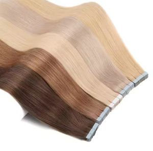 Película de cabello humano teñido con 20 piezas cada uno, cabello de película que se puede teñir y pelucas humanas con una longitud de 10 a 16 pulgadas - Product Image 3