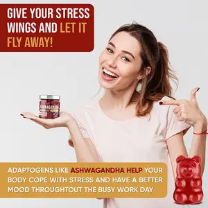 Aswagandha Gummies Rasa Alami, Menghilangkan Stres, Meningkatkan Tidur, Dukungan Kekebalan Tubuh, Suplemen Gummies