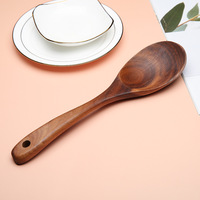 Ensemble d'ustensiles de cuisine en bois de teck naturel pour la maison et la cuisine, cuillères en bois pour la cuisine, ustensiles en bois antiadhésifs