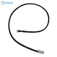 Kabel LAN RJ45 Kustom Cat5e Bulat dengan PCB untuk RJ45 Female ke JST GH 8pin Pitch 1.25mm dengan UTP 24AWG 4 Pasang 8 Pin