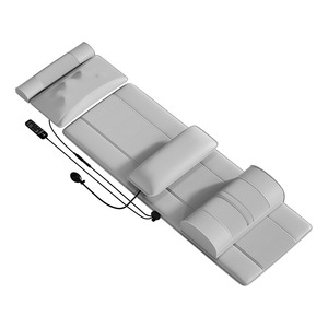 Full Body Massage Mattress With Heat And Vibration For Neck Waist Back Hip Relief Electric Plug In PU Leather Rectangular - Product Image 1