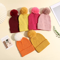 Casquettes en acrylique brodées avec logos personnalisés, bonnets d'hiver en tricot avec pompon, bonnet noir adapté aux hommes et aux femmes