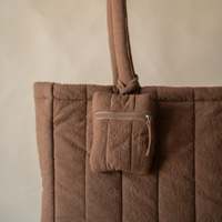 Sac à main pour ordinateur portable de voyage extérieur de grande taille, fabriqué en usine OEM, sacs à main personnalisés pour femmes, doux, matelassés, avec mini sac à main
