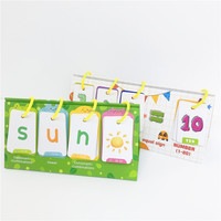 Conception de taille de papier personnalisé impression apprentissage mots à vue enfants enfant éducatif Flip Flash cartes Flashcards jeu