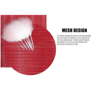 Bandera de seguridad de malla de PVC aprobada por FMCSA 393,87 de 18x18 pulgadas/24x24 pulgadas con cordón elástico - Product Image 4