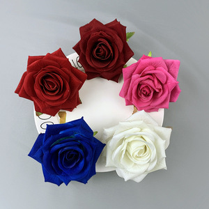 Rosas de Seda Artificiales de 10 cm de Diámetro, Decoración de Pared Realista, Accesorios de Fotografía para Exteriores, Decoración del Hogar - Product Image 2
