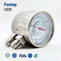 Festop Origin Factory High Accuracy Dual Port Differential Pressure Gauge CY100BWK for Industrial Use Reliable and Durable