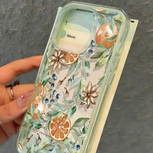 Custodia per cellulare Ins Style con fiori retrò per <span class=keywords><strong>iPhone</strong></span> 17 Air 16 15 <span class=keywords><strong>Pro</strong></span> <span class=keywords><strong>Max</strong></span>, 2 in 1, stampa <span class=keywords><strong>verde</strong></span>, antiurto, morbida, a copertura totale - Product Image 3