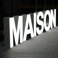 Panneau publicitaire LED 3D personnalisé Kelly en acrylique pour centre commercial extérieur, enseigne lumineuse frontale, lettres pour entreprise, enseigne électronique pour devanture de magasin