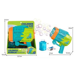 Pistolet souffleur à bulles automatique <span class=keywords><strong>TOP</strong></span> vente avec <span class=keywords><strong>4</strong></span> cylindres 32 trous jouets barboteur à espace long avec lumière pour les tout-petits de jardin jouer - Product Image 6