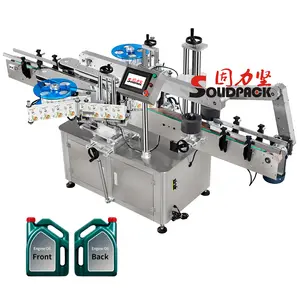 Solidpack hot selling 2 sides auto front and back labeling machine for round bottle