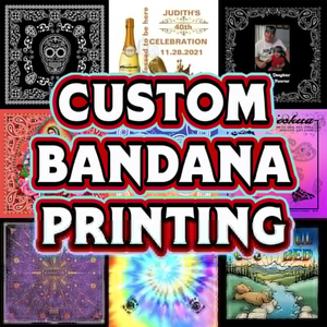 Bandana en <span class=keywords><strong>coton</strong></span> imprimé carré de poche ou couvre-visage à motif personnalisé - Product Image 1