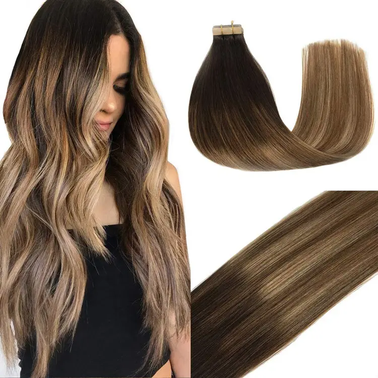 Wholesale Hair Extensions Tape-Ins Ombre Hair、Tape Extension Hair Skin Weft、Tape In Extension 100 Human Hair