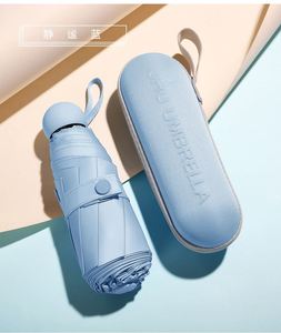 Paraguas de Bolsillo Manual Clásico Mini, Plegable en 5 Secciones, Resistente al Viento, Regalo Promocional Corporativo para Adultos, Protección Solar y contra la Lluvia, Venta al Por Mayor - Product Image 1