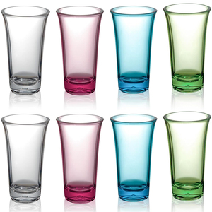 Gobelets à vin en plastique incassables réutilisables de fête personnalisés Verres à liqueur à vin en plastique transparent violet de qualité alimentaire portables - Product Image 1