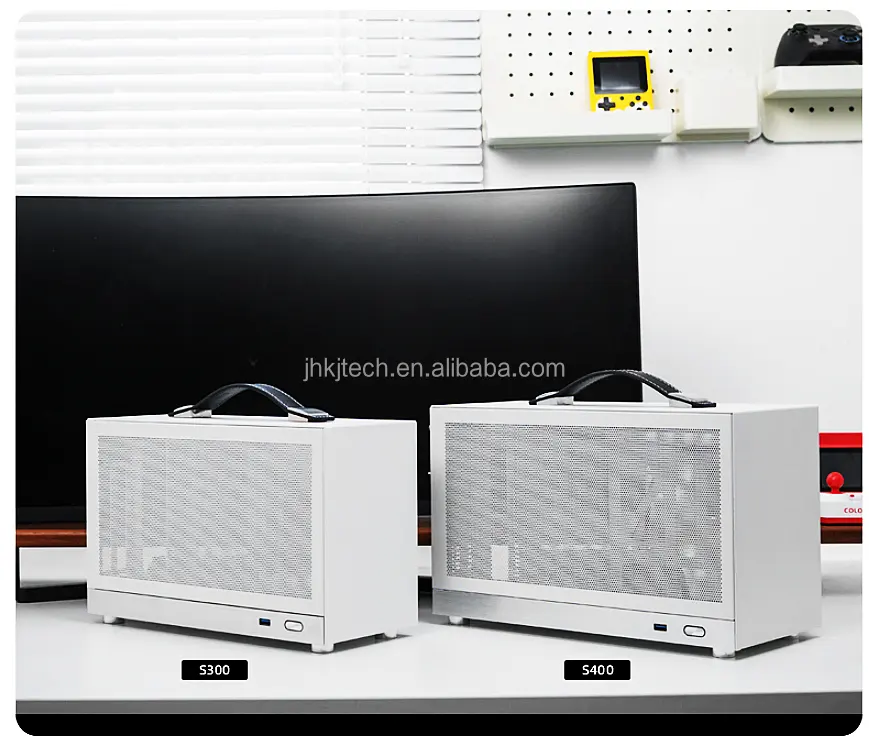 S400 S300แบบพกพา S500อะลูมิเนียมเคส ITX คอมพิวเตอร์ตั้งโต๊ะสำหรับเล่นเกม HTPC พีซีเล่นเกมพีซีรองรับ SFX PSU