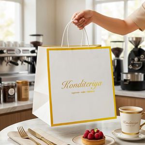 Custom Printed Eco-Friendly Biodegradable Kraft Paper Sandwich Donuts <b>Bread</b> Bakery Pastry Biscuits Doughnut Packaging <b>Bags</b> - Product Image 4