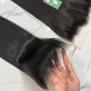 Cabello Vietnamita Virgen Natural - Cierre Frontal de Encaje Suizo HD, Construcción Ligera, Nudos Súper Pequeños - Product Image 6
