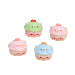 Sombrero 3D KI xiduo, dibujo animado de <span class=keywords><strong>cerdito</strong></span>, accesorios hechos a mano, material para pinzas de pelo, resina adhesiva, pequeño - Product Image 2