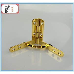 Bisagra en forma de 7 Guan Yan Wujin de 43x50mm, chapada en hierro, para joyería, cajas de cigarros de madera y puertas de gabinetes - Product Image 3