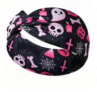 Bandeau respirant pour cheveux, nouvelle promotion, thème Halloween, imprimé torsadé, accessoires pour cheveux pour fêtes et cosplay