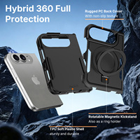 Étui magnétique antichoc pour iPhone Duo avec support, coque de téléphone antidérapante de haute qualité, finition mate douce, vente en gros, étui de téléphone personnalisé