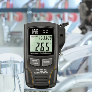 เครื่องบันทึกข้อมูลพลาสติก CEM DT-172 สำหรับบันทึกอุณหภูมิและความชื้น ความจุข้อมูล 32,000 รายการ พร้อมสัญญาณเตือนด้วยเสียงและแสง สำหรับคลังสินค้า OEM - Product Image 3