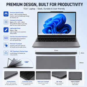 Laptop 15.6 Pollici con Intel Core I3, <span class=keywords><strong>8GB</strong></span> <span class=keywords><strong>RAM</strong></span>, 1TB SSD, <span class=keywords><strong>Computer</strong></span> <span class=keywords><strong>Portatile</strong></span> per Ufficio con Windows 11 Pro, Apertura a 180 Gradi per Riunioni - Product Image 2