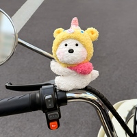 Peluche Animale Mignonne et Douce, Pendentif Décoratif pour Rétroviseur de Vélo Électrique, Moto ou Vélo, Breloque Cadeau
