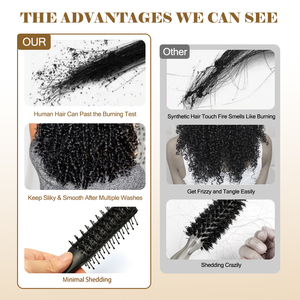 Extensions de cheveux humains bouclés espagnols 18, 20, 22, 24 pouces, densité 180%, 100% cheveux vierges brésiliens non traités, pose rapide, noir naturel - Product Image 4