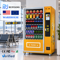 Distributeur automatique commercial RUNYANG à écran tactile pour snacks et boissons, avec monnayeur, pour aliments et boissons