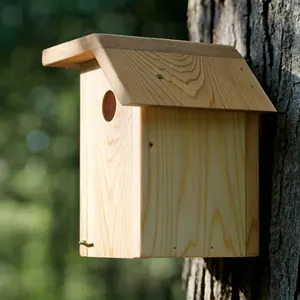 Casa de pájaros de madera Árbol colgante Casa de pájaros al aire libre para pájaros pequeños