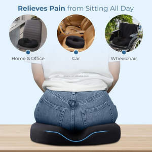 Cojín de Donut de espuma viscoelástica de alto rebote para silla de oficina, alivio del dolor de coxis ciática, soporte para coxis - Product Image 5