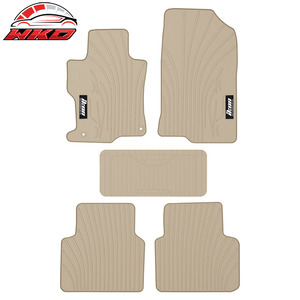 Alfombrillas de goma de látex beige para Honda Accord 2008-2012, alfombras personalizadas de 5 piezas estilo IKON, impermeables - Product Image 1