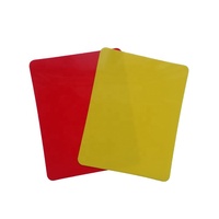 Cartes d'arbitre de football en PVC personnalisées avec logo imprimé pour les matchs de football mondiaux, cartes de réprimandation rouge et jaune