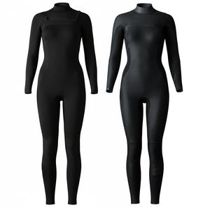 여성용 맞춤 4/3mm 네오프렌 서핑 웨트슈트 긴팔 체스트 집 여성용 경량 퍼포먼스 수영 다이빙 슈트 - Product Image 1